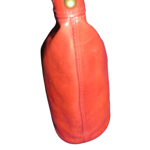 Coach 2007 Bleecker Tattersall Red Burnished Saddle Leather Duffle Bucket Bag - Picture 3 of 14